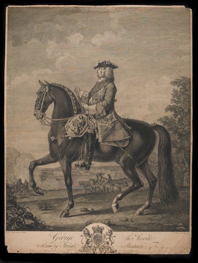 King George II, engraved by S. Ravenet, published by David Morier, December 1757 by David Morier